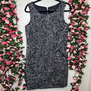 Dana Buchman Black White Tweed Pencil Dress Women’s Business Office 8 Work